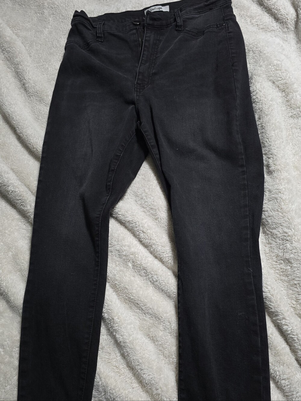 Refuge Charcoal Black Slim Jeans